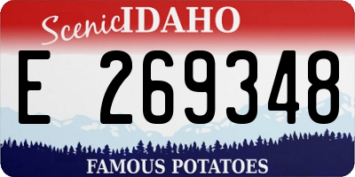 ID license plate E269348