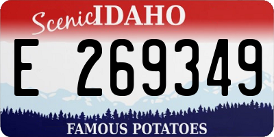 ID license plate E269349