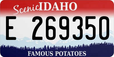 ID license plate E269350