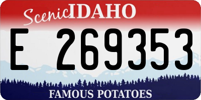 ID license plate E269353