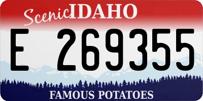 ID license plate E269355