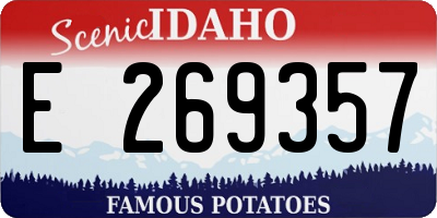 ID license plate E269357