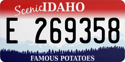 ID license plate E269358