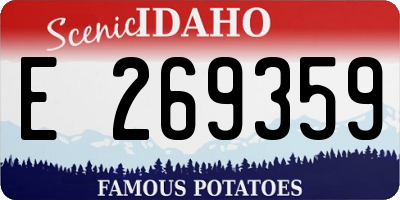 ID license plate E269359