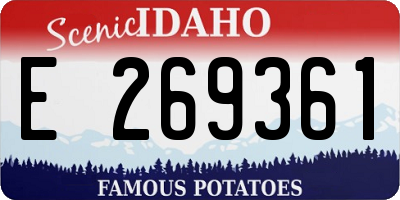 ID license plate E269361