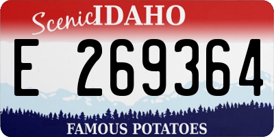 ID license plate E269364