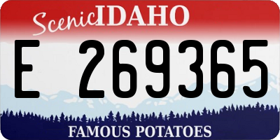 ID license plate E269365