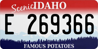 ID license plate E269366