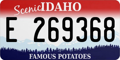 ID license plate E269368