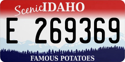 ID license plate E269369