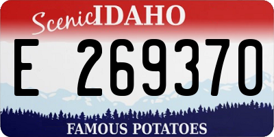 ID license plate E269370