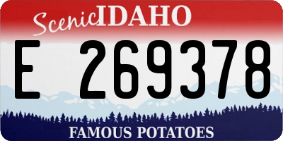 ID license plate E269378