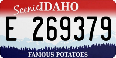 ID license plate E269379