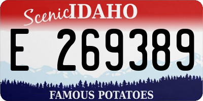 ID license plate E269389