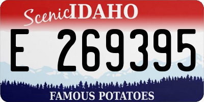 ID license plate E269395