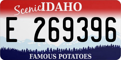 ID license plate E269396