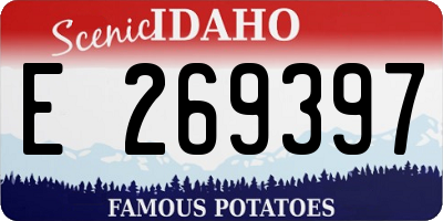 ID license plate E269397