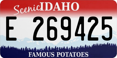 ID license plate E269425
