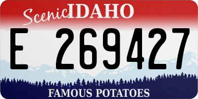 ID license plate E269427