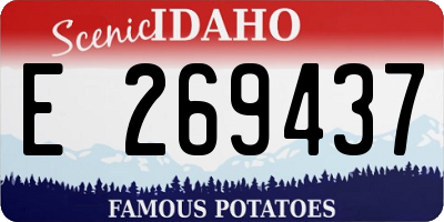 ID license plate E269437