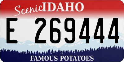 ID license plate E269444