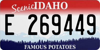 ID license plate E269449