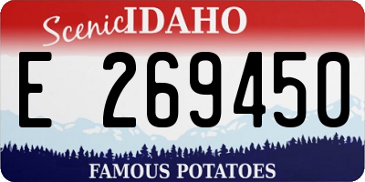 ID license plate E269450