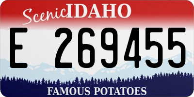 ID license plate E269455