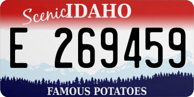 ID license plate E269459