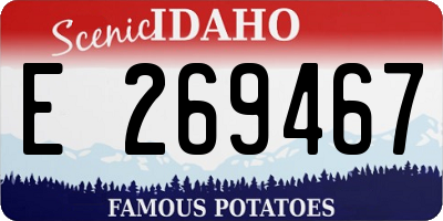 ID license plate E269467