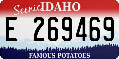 ID license plate E269469