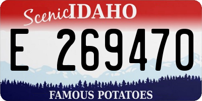 ID license plate E269470