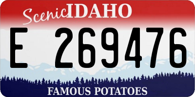 ID license plate E269476