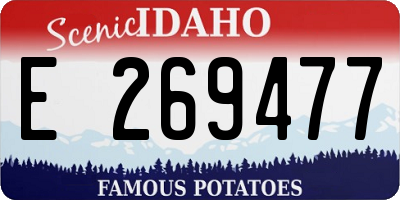 ID license plate E269477