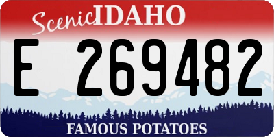 ID license plate E269482