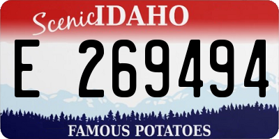 ID license plate E269494