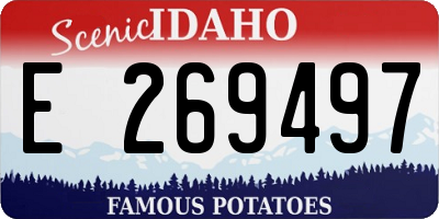 ID license plate E269497
