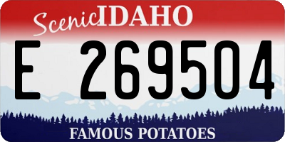 ID license plate E269504