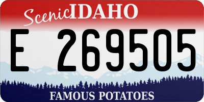 ID license plate E269505