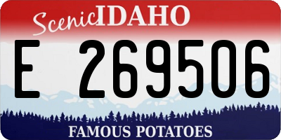 ID license plate E269506