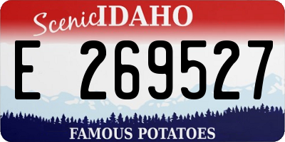 ID license plate E269527