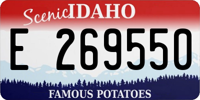 ID license plate E269550