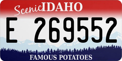 ID license plate E269552