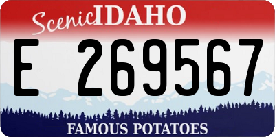ID license plate E269567