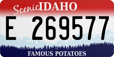 ID license plate E269577