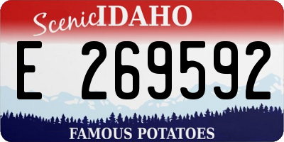 ID license plate E269592