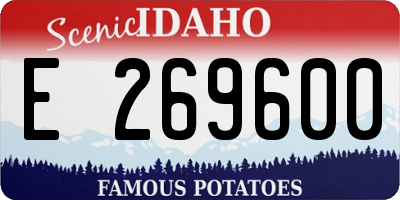 ID license plate E269600