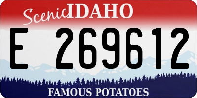 ID license plate E269612