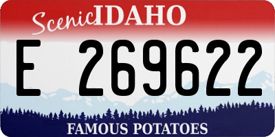 ID license plate E269622