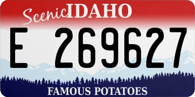 ID license plate E269627